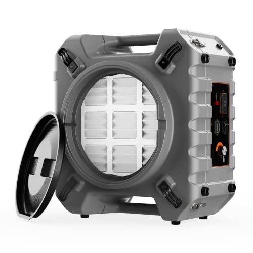 Abestorm HEPA Air Scrubber with 3 Stage Filtration System, Industrial Commercial Air Purifier for Damage Restoration, Stackable Negative Air Cleaner Machine, Airflow Max 550 CFM, S3