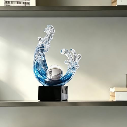 Estatua de Arte Abstracto Azul AWNR Decorativa miniatura 3