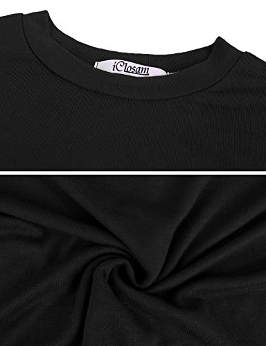 Iclosam SSBAMN00510US_CB_M Matching Family Pajamas Set Striped Christmas Pajamas Sleepwear Dad Mom Pjs Black thumb #8