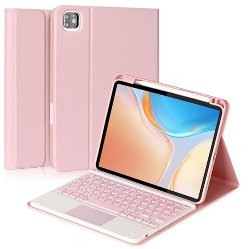 Eisuiyi iPad Pro11 ��1���� ��2���� ��3���� ��4���� �L�[�{�[�h�P�[�X iPad Air 11�C���` (M3/M2) iPad Air5 Air4�Ή� ���O���\�ȃ^�b�`�p�b�hBT�L�[�{�[�h Magentic�ی�J�o�[ �y���V���z