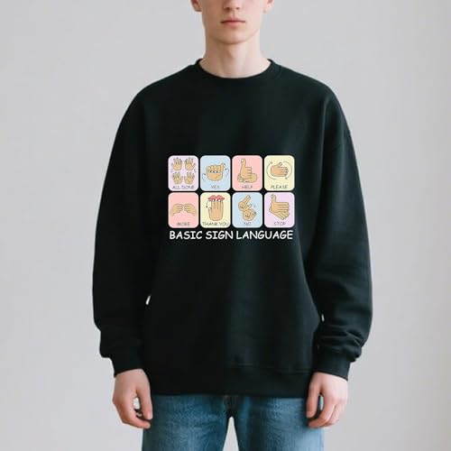 Sign Languages Sweatshirt Basic Sign Languages Sweatshirt3
