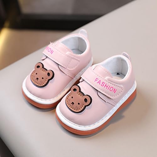 Baby Boy Girl First Walking Shoes Cute Bear Non-Slip Soft Sole Squeaky Shoes for Spring Fall2
