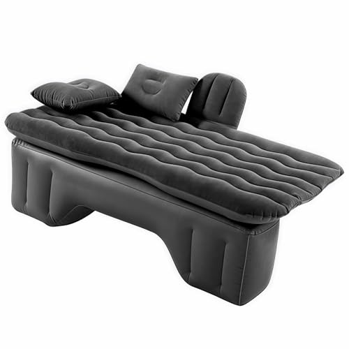 Dyale Inflatable Car Air Mattress for Ford Ranger Super Cab/Ranger Regular Cab, Back Seat Bed with Air Pump, Foldable Camping Sleeping Pad, Collapsible Backseat Nap Bed, Car Accessories,Black