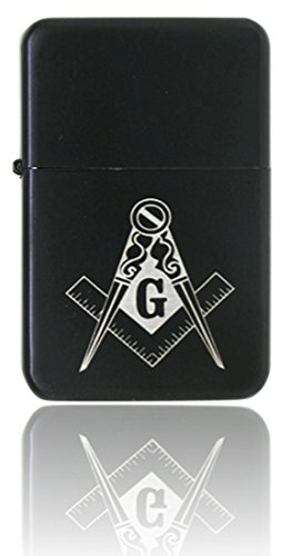 Encendedor metálico negro mate coleccionable windproof miniatura 1