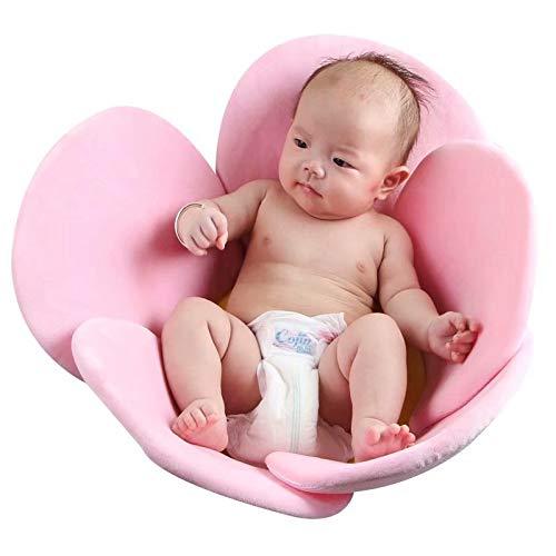 Miniatura 7 de Cojín de baño para bebé, cojín de loto, pétalo de bañera, tapete para bañera para recién nacido, soporte para asiento de bañera, tumbona de flores,