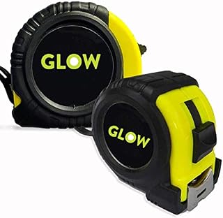 Glow Professional 5m Tape Measure  2 Pack Handy Pocket DIY & Repair Precision Measuring Tool  Smooth Blade Retraction One Handed Lock Rubber Grip Carry Strap Belt Clip  for Home Trade Work Office