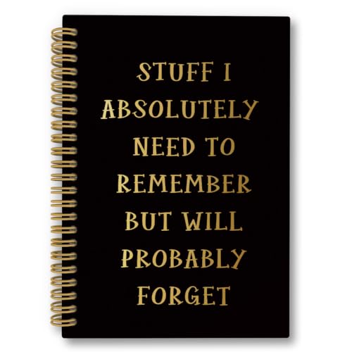 Carnet à spirale ligné Stuff I Absolutely Need To Remember 14x21 cm pour bureau