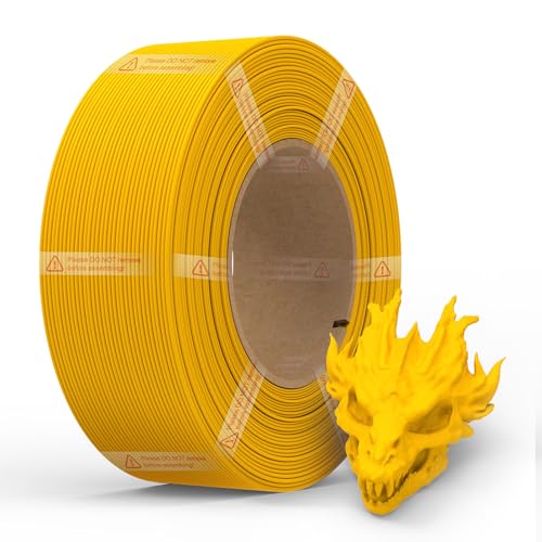 NextShapes Standard PLA Refilament 1.75mm, 1kg 3D Printer Refill for Reusable Spools(2.2lbs), Dimensional Accuracy +/- 0.02mm, Fit Most FDM Printer (Warm Yellow, 1000g)