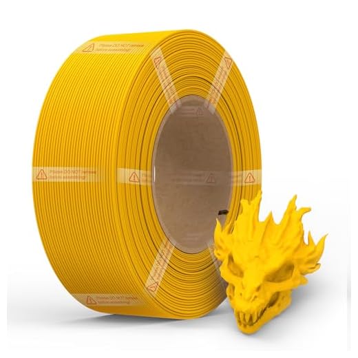 NextShapes Standard PLA Refilament 1.75mm, 1kg 3D Printer Refill for Reusable Spools(2.2lbs), Dimensional Accuracy +/- 0.02mm, Fit Most FDM Printer (Warm Yellow, 1000g)