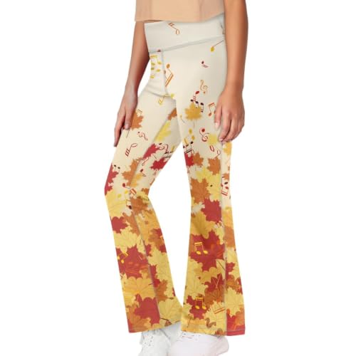 Image of Girls Flare Leggings Cute Bell Bottoms for Teen Girls Wide Leg Sweatpants for 5-14 T