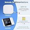 Termostato wifi, Intelligente Cronotermostato Wireless con Ricevitore per Caldaia 3A, Programmabile Settimanale, termostato da parete compatibile con Alexa e Google Assistant, a Batteria