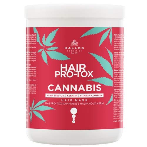 Kallos Kjmn Hair Pro-Tox Cannabis- Maska Do Wtl. osów Z Olejem Z Nasion Konopi 1000 ml