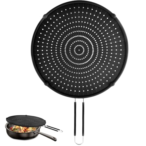 Apidgrowth Silicone Splatter Screen Heat-Resistant Splatter Guards for Frying Pan Grease Splatter Guard Silicone Splatter Screen for Cooking Dishwasher Safe 16in×12in×0.5in