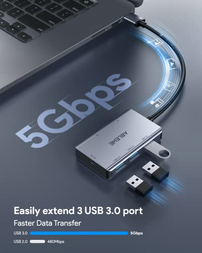 5-In-1 Sd Card Reader,Ablewe 3-Port Usb 3.0 Multi-Card Reader With Sd/Tf Card Readers Compatible For Windows Mac Linux #TOP3