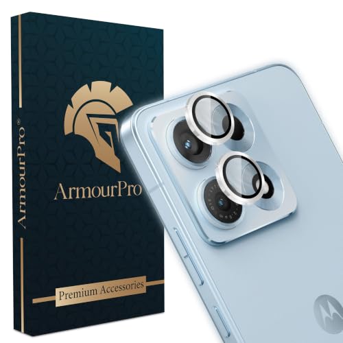 Image of ArmourPro Camera Rings Tempered Glass for Motorola Edge 70 Max, Tough HD Individual Aluminum Alloy Rings 9H Camera Cover, Scratch-Resistant,Camera Lens Protection| Silver, 1 Pack