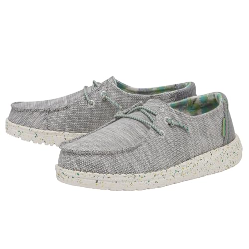 Image of HEYDUDE Girl's Wendy Youth Stretch Multi Colors | Girl's Shoes | Girl's Lace Up Loafers | Comfortable & Light-Weight