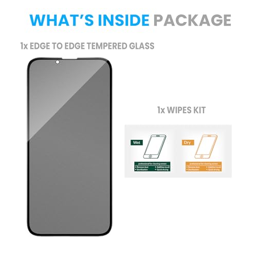 Image of FIRST MART Matte Privacy Tempered Glass for iPhone 17e, 16e and 13 | Anti-Spy, Anti-Glare 9H Screen Protector, Edge-to-Edge, Case-Friendly, Anti-Fingerprint | Pack of 1