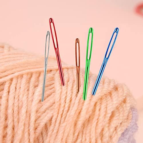 16 Pcs Large Eye Blunt Needles,Yarn Knitting Needles Tapestry Needles Big Eye Darning Needle Large Eye Stitching Needles Hand Sewing Needles Knitting Needle Wool Needles for Sewing Up Crochet Leather