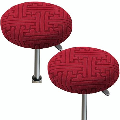 BLLMTEAR Hockerbezug Rund 30-36cm, Bezug Hocker Rund Elastischer Hocker Rundbezug, für Runde Oder Quadratische Hocker(26)