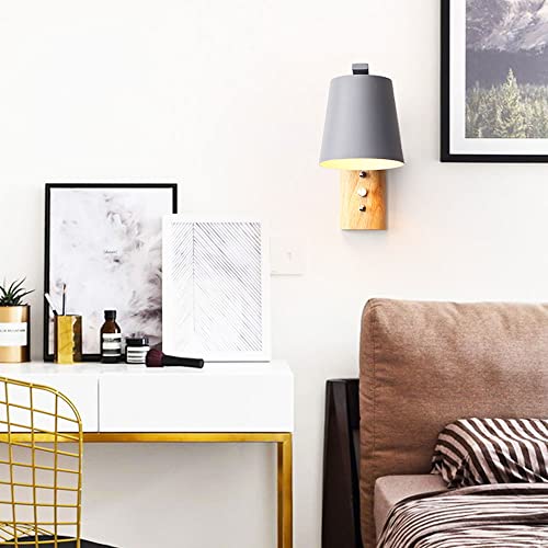 Luces de corredor modernas y aplique de pared nórdico de madera 4