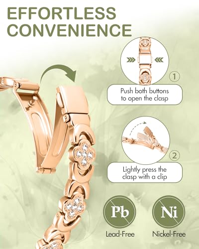 image for Feraco Pure Copper Bracelets for Women, Ultra Strength Magnetic Bracel