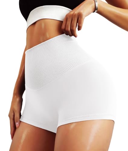5" No Front Seam High Waist Biker Shorts for Women, Squat Proof Athletic Running Yoga Workout Gym Shorts, Women's Sports & Recreation Shorts, Tummy Control Sculpting
