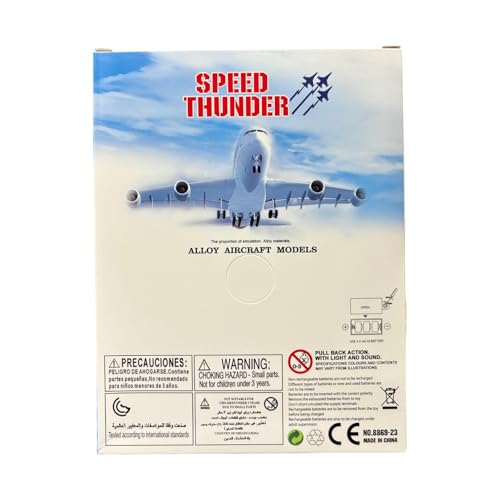 Image of Breatoi! 1:750 Scale Die-Cast Airliner Mini Pullback Plane Toy Vehicle with Lights & Sounds | Compact Aviation Collectible