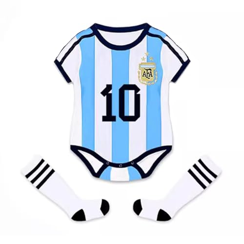 Acuryx Grenouillère pour bébé De Basketball Football Body Nouveau-Né Infantile BéBé avec Nom et Numéro Avec chaussettes