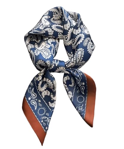Head Bandanas Scarf for Women Silk Satin Hair Scarf Lightweight Vintage Fashion Square Neck Scarves Gift
