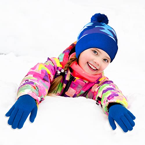 Evridwear Boys Girls Magic Stretch Gripper Gloves 6 Pairs Assortment, Kids Winter Warm Gloves Children3