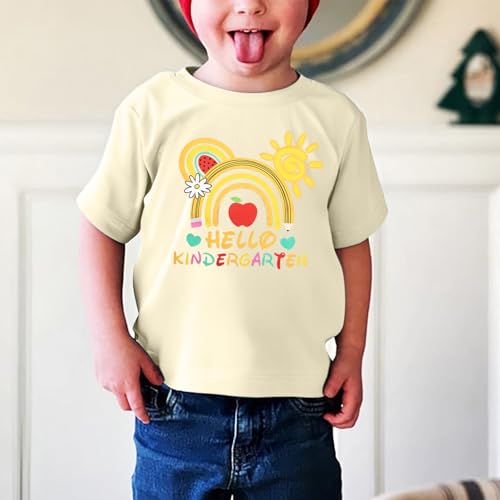 Image of Rollin Into Kindergarten Shirt Boys Girls First Day of Kindergarten T Shirts Little Kids Tee Top