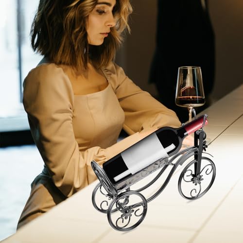 Porte-bouteille de vin créatif en métal cadeau idéal pour amateurs - 5