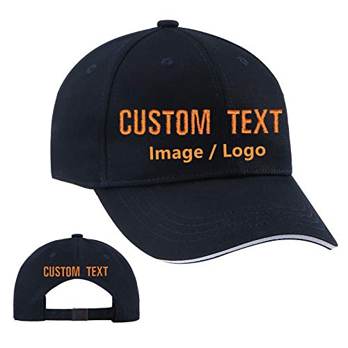 PPXP Custom Baseball Cap, Soft Baseball Cap Custom Personalized Text Cotton, Custom Baseball Hats for Men and Women, Custom Hat Embroidered Adjustable Trucker Caps, Hiphop Hat Baseball Cap(Black)