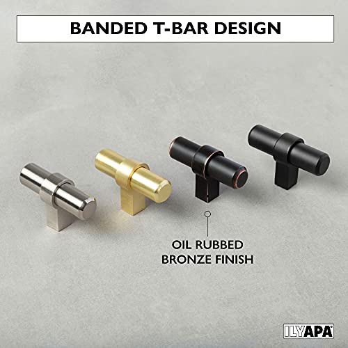 Oil Rubbed Bronze Kitchen Cabinet Knobs, 25 Pack - Contemporary T-Knob Drawer Pull Handle Hardware #TOP3