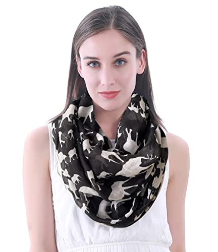 Lina & Lily Elephant Animal Print Women's Infinity Scarf Lightweight