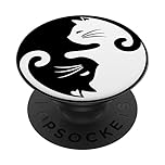 Yin Yang Cat Pop Socket for Phone PopSockets Kitten Yin Yang PopSockets Adhesive PopGrip