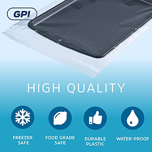 GPI - 13" x 18" Extra Large Reclosable Zip Bags, 6 Mil Extra Heavy-Duty - Pack of 100 - Clear Plastic Zipper Lock Bags, Resealable Poly Baggies For Clothing, Tools, Sharp Objects, Packaging & Storage. by GPI POLY - Image 4
