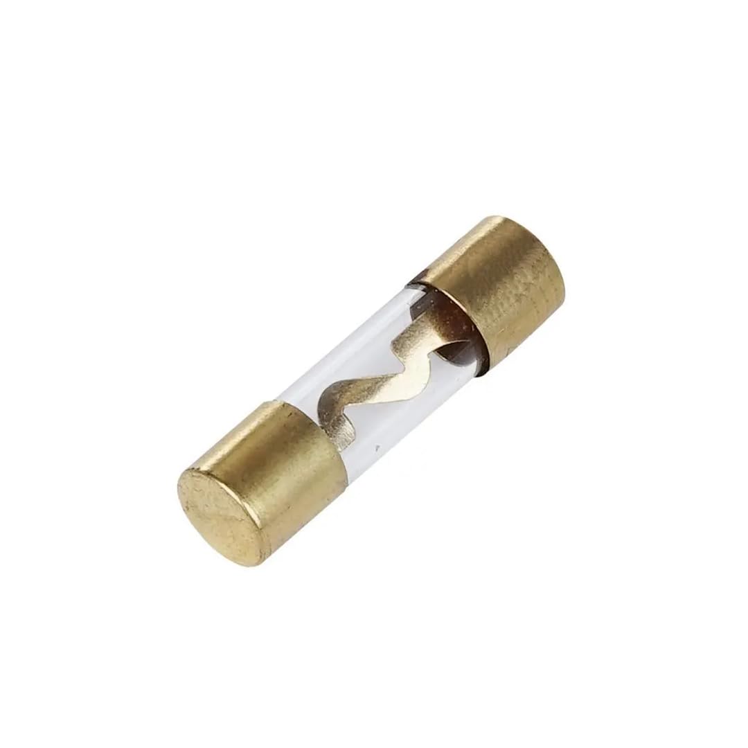 CentIoT - 38 x 10mm AUG Gold Plated time delay slow blow glass fuse - for car audio stereo (80A)