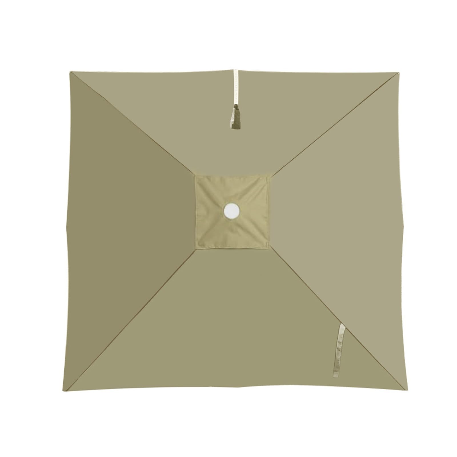 Copertura Di Ricambio Per Ombrellone Da Giardino, Telo Di Rechange Per Parasole A Sbalzo Quadrato/Rettangolare 3x3 2.5x2.5m 4x3m 8 Stecche, Impermeabile E Resistente Ai Raggi UV(Light khaki,3X3m)