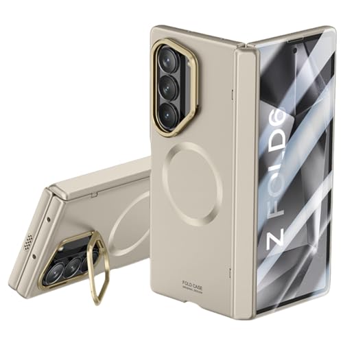 Coque Samsung Fold 6 avec béquille et verre trempé de protection totale