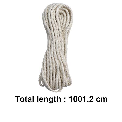 Exceart 6 mm 10 m Corda de Sisal para Gatos Escalada Moldura de Cânhamo Corda de Cânhamo Ferramenta
