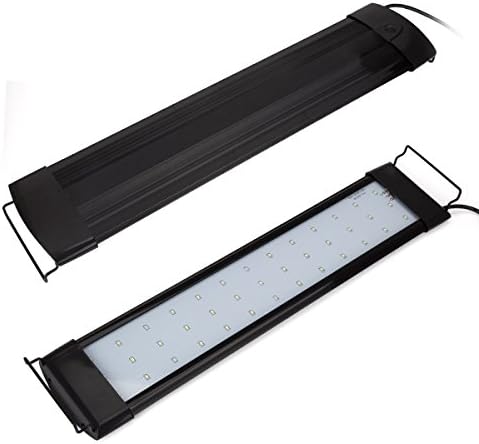 LORIZA LED Aquarium Lighting Ajustable Extendable Any Size 58-81 cm Dimmable Blue White Super Bright LED Aquarium Lighting Reef Fish Tank Light (22-to-32-inch)