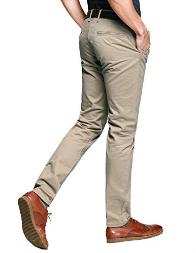 Image of Match Mens Regular-Fit Casual Flat Front Chino Pants