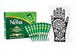 Neha Henna Cones (Pack of 12), Mehndi Dark Brown Ready to Use, Paste