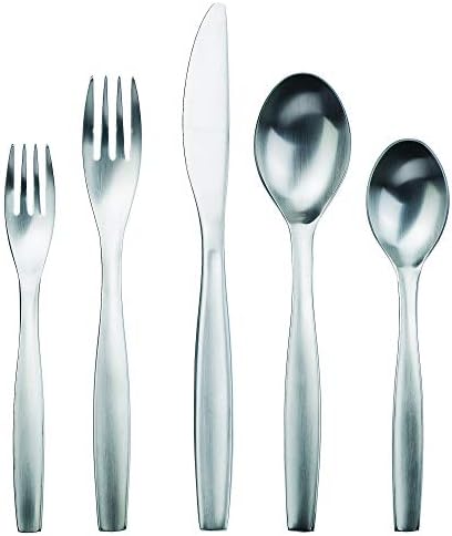 Gourmet Settings 20-Piece Silverware Loft Collection Matte Stainless Steel Flatware Sets, Service for 4