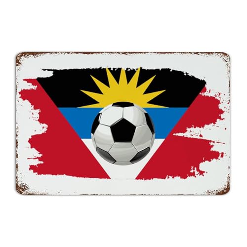 Panneau aluminium de football Barbuda, plaque décorative durable