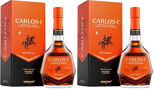 Carlos I Brandy De Jerez con Confezione Regalo, Bottiglia da