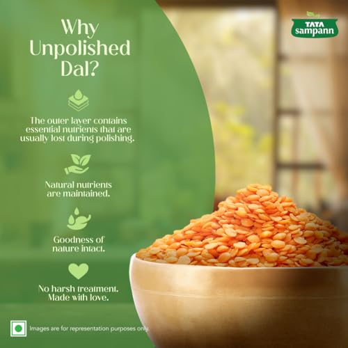 Image of Tata Sampann Masoor Dal Split, 500 grams (Pack of 3)