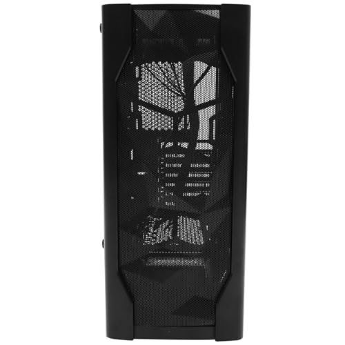 Gabinete para computadora ATX con panel lateral completo y soporte para refrigeración líquida, chasis Mid tower negro para escritorio y oficina en casa miniatura 1