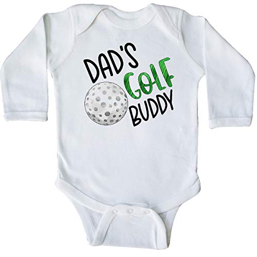 inktastic Dad's Golf Buddy with Golf Long Sleeve Creeper Newborn White 3ac6a